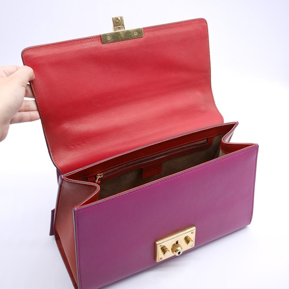 🍓GUCCI Padlock Leather Shoulder Bag - Picture 10 of 16